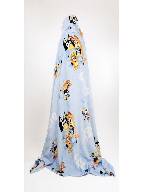 Plaid à capuche 120x150 cm Bluey, Bingo, Dingo et Chilli - Kiabi