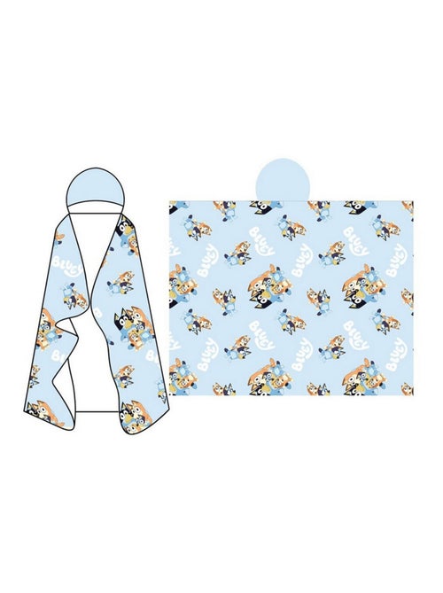 Plaid à capuche 120x150 cm Bluey, Bingo, Dingo et Chilli - Kiabi