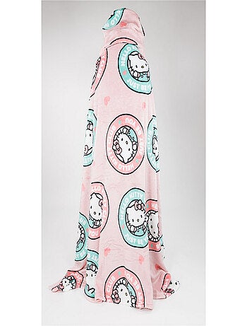 Plaid à capuche 120x150 cm Hello Kitty Rose