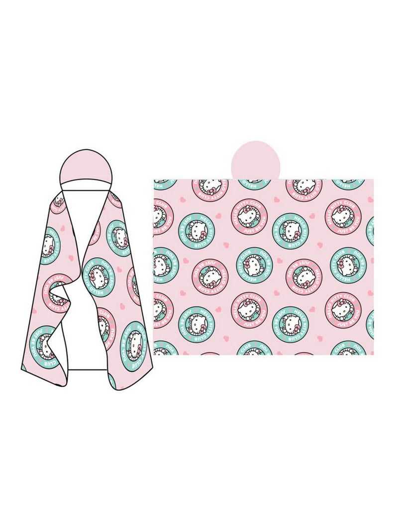 Plaid à capuche 120x150 cm Hello Kitty Rose Rose - Kiabi