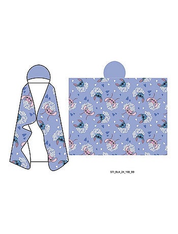 Plaid à capuche 120x150 cm Stitch & Angel (Lilo & Stitch)