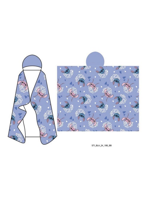 Plaid à capuche 120x150 cm Stitch & Angel (Lilo & Stitch) - Kiabi