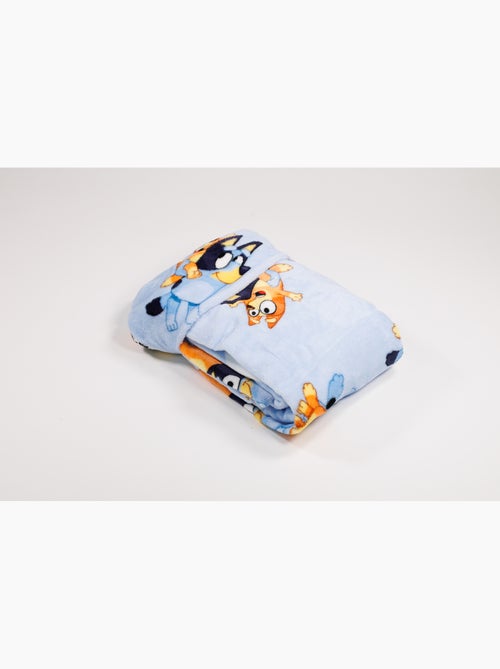 Plaid à Capuche Flanelle Bluey & Bingo 120x150cm – All-Over – 100% Polyester – Licence Officielle - Kiabi