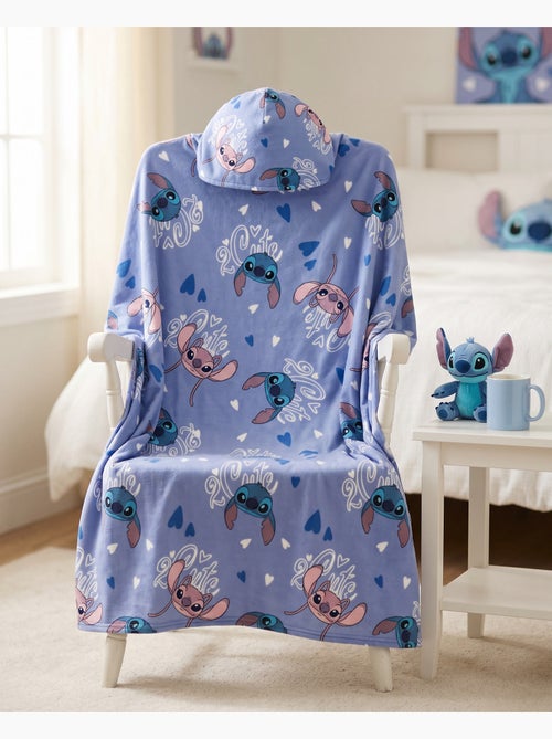 Plaid à Capuche Flanelle Disney Stitch & Angel 2 Cute 120x150cm – All-Over Bleu – 100% Polyester – L - Kiabi Plaid à Capuche Flanelle Disney Stitch & Angel 2 Cute 120x150cm – All-Over Bleu – 100% Polyester – L - Kiabi