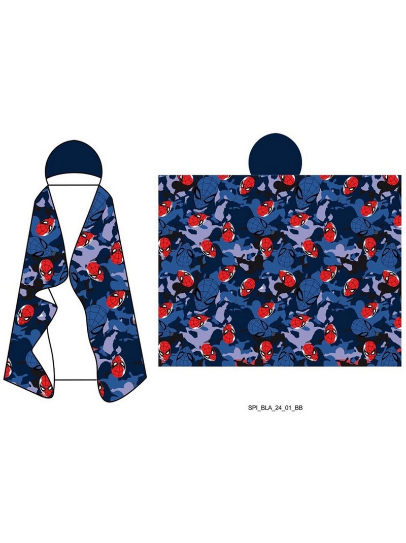 Plaid à Capuche Flanelle Spider-Man Marvel 120x150cm – All-Over Camo – Licence Officielle Marvel Noir Bleu - Kiabi