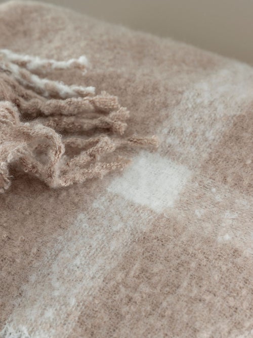 Plaid à carreaux  - Terre de Nuit - Kiabi