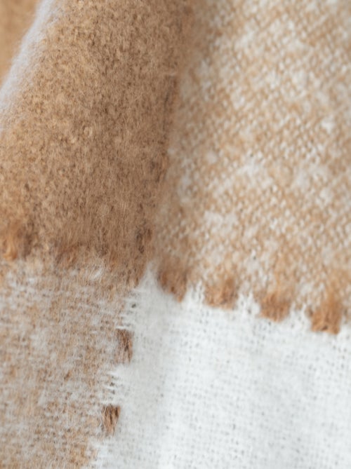 Plaid à carreaux aspect mohair - Kiabi