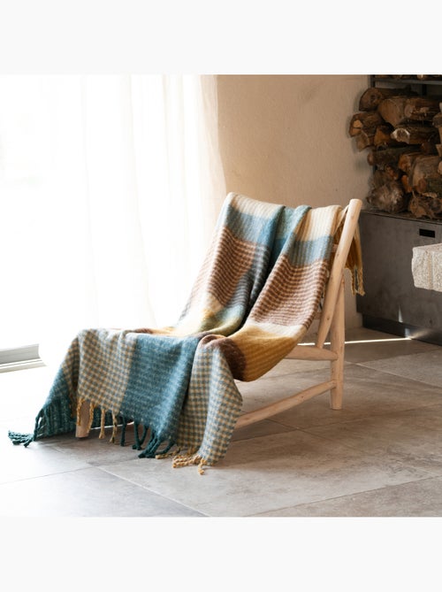 Plaid à carreaux aspect mohair doux - Kiabi