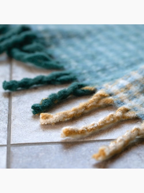 Plaid à carreaux aspect mohair doux - Kiabi