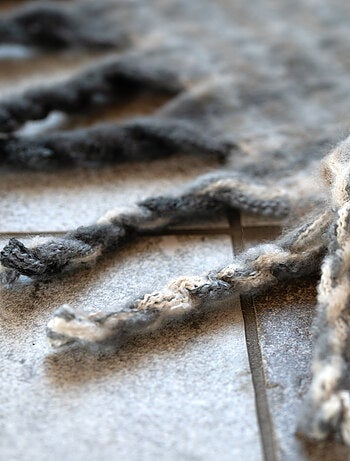 Plaid à carreaux aspect mohair doux