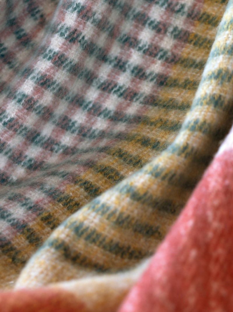 Plaid à carreaux aspect mohair doux Marron clair - Kiabi