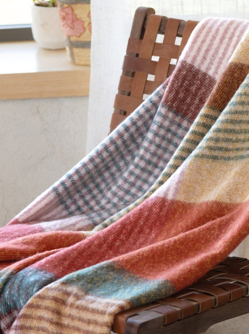 Plaid à carreaux aspect mohair doux - Kiabi