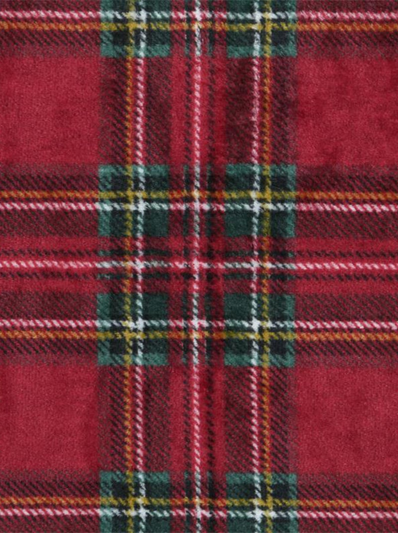 Plaid à carreaux écossais en polaire Rouge - Kiabi