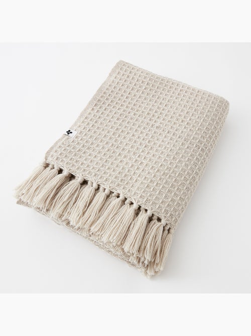 Plaid à frange - en fibres recyclées - doux et chaud — gabin - Kiabi Plaid à frange - en fibres recyclées - doux et chaud — gabin - Kiabi