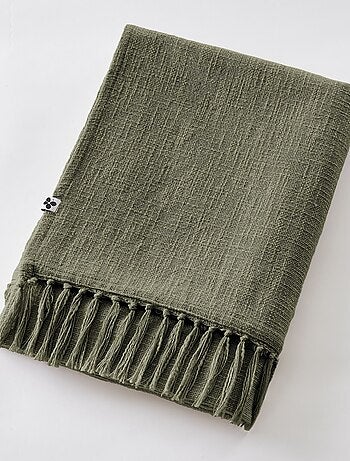 Plaid à franges chaud Lina - Terre de Nuit