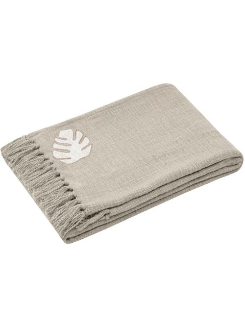 Plaid a franges Collection Brodé - Kiabi Plaid a franges Collection Brodé - Kiabi