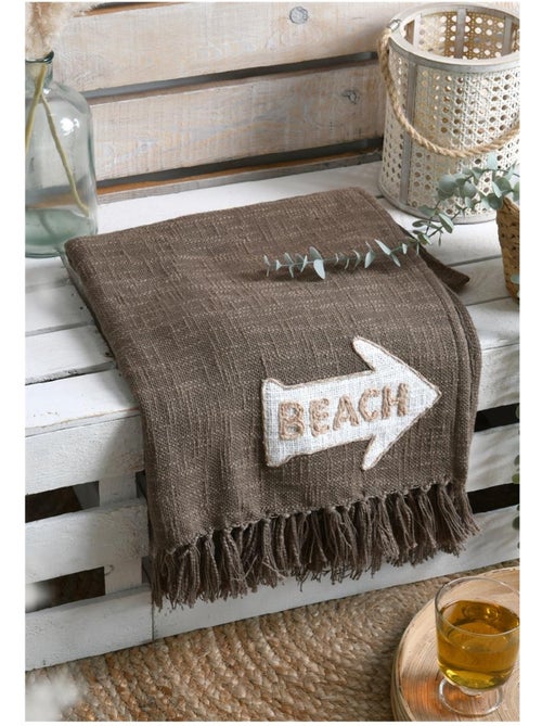Plaid a franges Collection Brodé - Kiabi Plaid a franges Collection Brodé - Kiabi