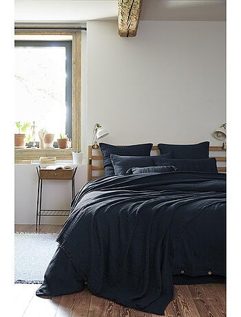 Plaid à franges – Double Gaze de Coton – GAÏA