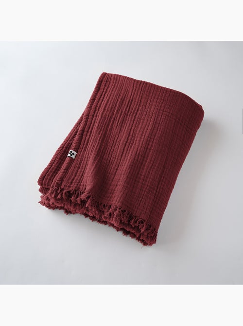 Plaid à franges – Double Gaze de Coton – GAÏA - Kiabi Plaid à franges – Double Gaze de Coton – GAÏA - Kiabi