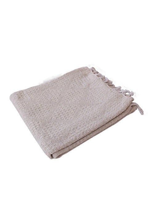 Plaid a franges effet tricot Dune - Kiabi