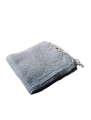 Plaid a franges effet tricot Dune