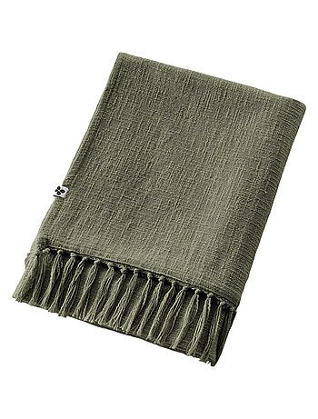 Plaid a franges en coton Sixtine