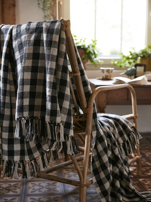 Plaid a franges Gabriel - Kiabi Plaid a franges Gabriel - Kiabi
