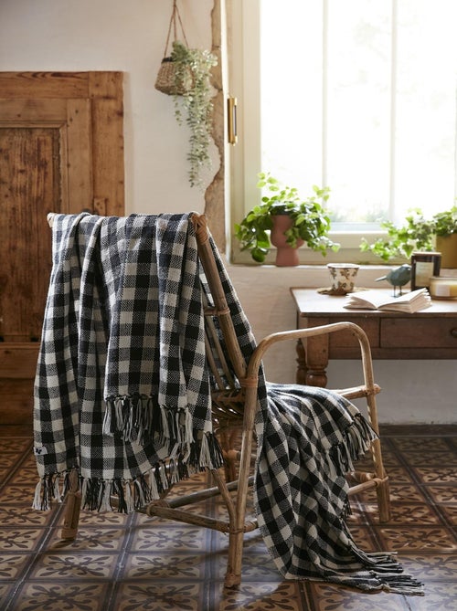 Plaid a franges Gabriel - Kiabi Plaid a franges Gabriel - Kiabi