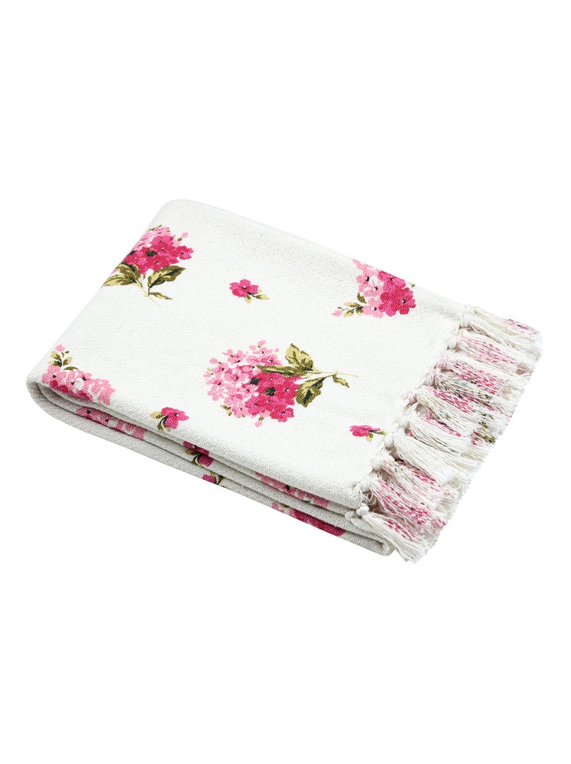 Plaid à motifs roses Rose - Kiabi
