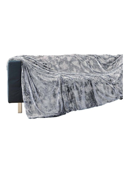 Plaid a poil doux Antartic - Kiabi