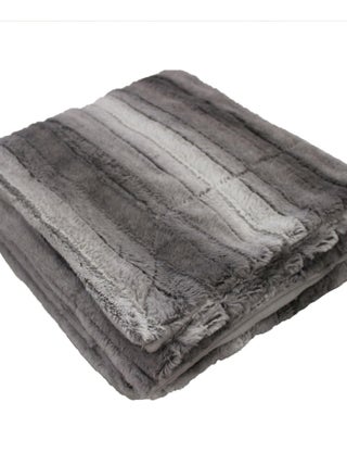 Plaid a poils 125 x 150 cm Noli gris