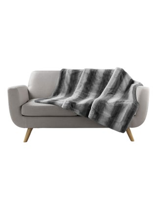Plaid a poils doux 125 x 150 cm Cougare anthracite
