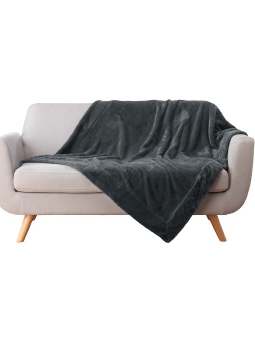 Plaid a poils doux Caresses - Kiabi Plaid a poils doux Caresses - Kiabi