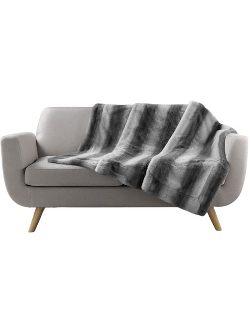 Plaid a poils doux cougare - Kiabi