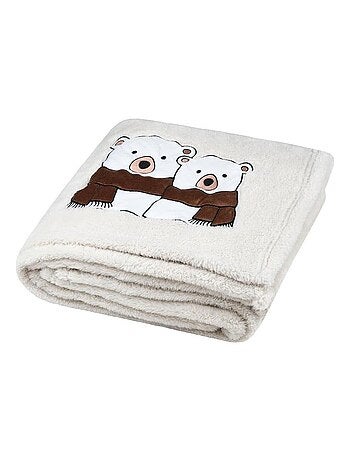 Plaid a poils doux couple ours