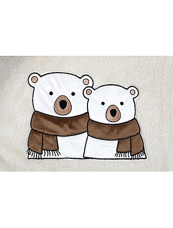 Plaid a poils doux couple ours