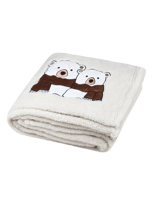 Plaid a poils doux couple ours - Kiabi Plaid a poils doux couple ours - Kiabi