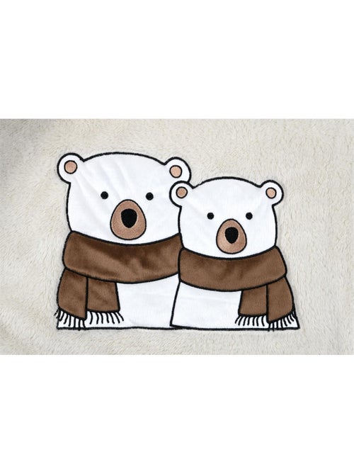 Plaid a poils doux couple ours - Kiabi Plaid a poils doux couple ours - Kiabi