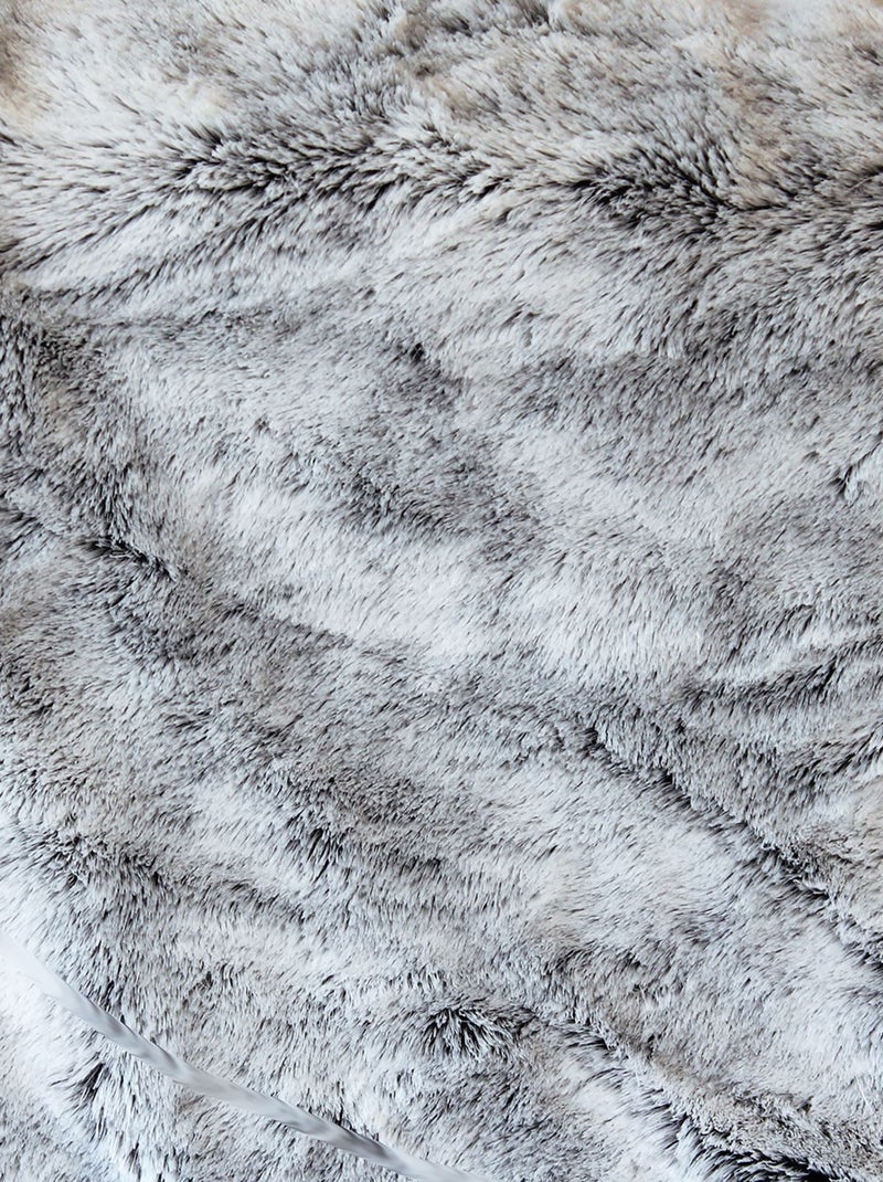 Plaid à poils doux TINN Gris - Kiabi