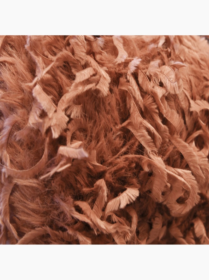 Plaid à poils longs Terracotta - Kiabi