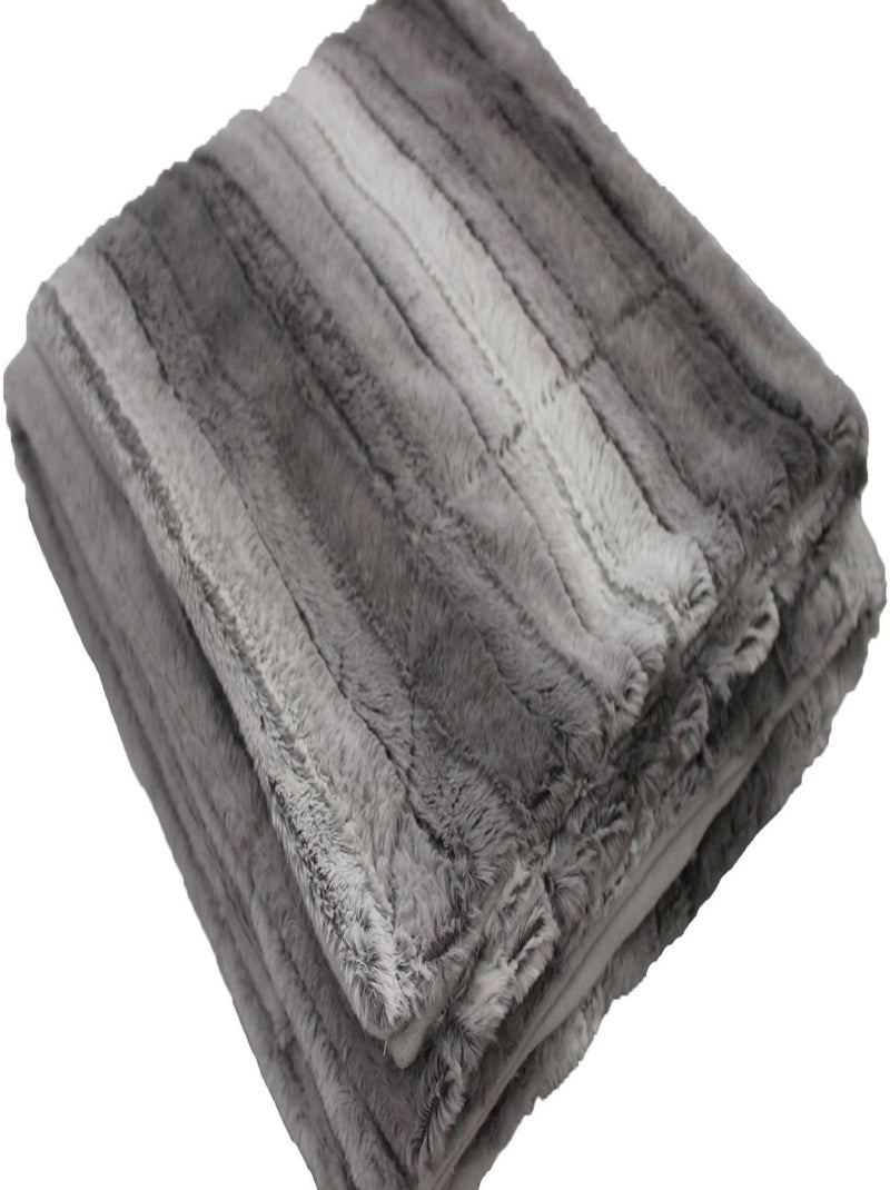 Plaid a poils Noli Gris - Kiabi