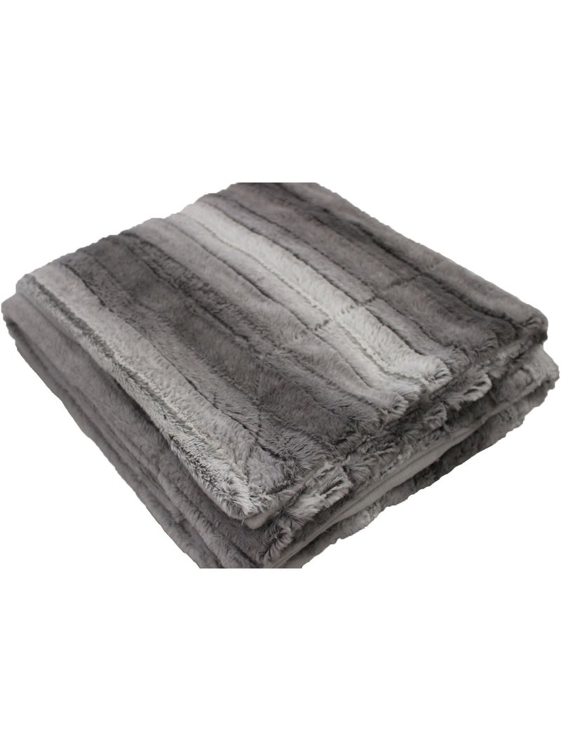 Plaid a poils noli Gris clair - Kiabi