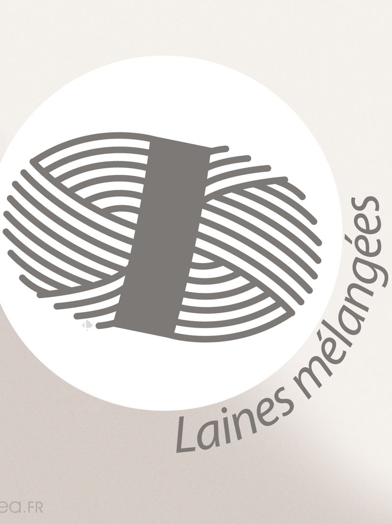 Plaid alpaga, mohair et laine LIMA Marron foncé - Kiabi