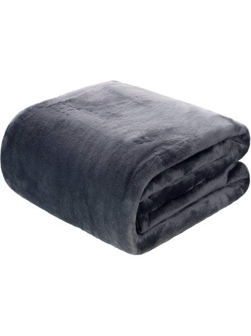 Plaid Anthracite 180 x 220 cm - Kiabi