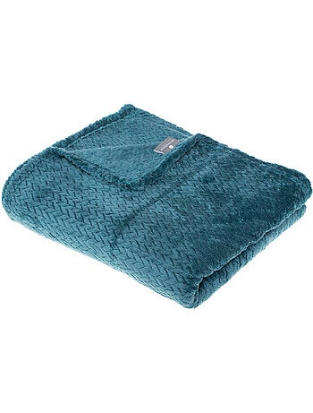 Plaid aspect flanelle tressée TRESSE