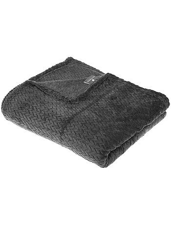 Plaid aspect flanelle tressée TRESSE