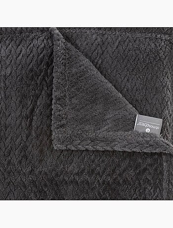 Plaid aspect flanelle tressée TRESSE