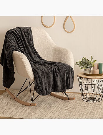 Plaid aspect flanelle tressée TRESSE
