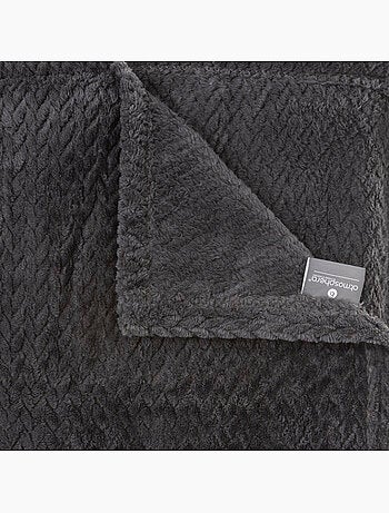 Plaid aspect flanelle tressée TRESSE