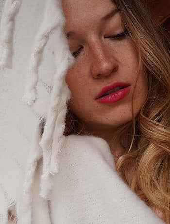 Plaid aspect mohair 100% polyester recyclé HYGGE